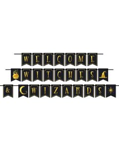 Foil "Welcome Witches & Wizards" Banner