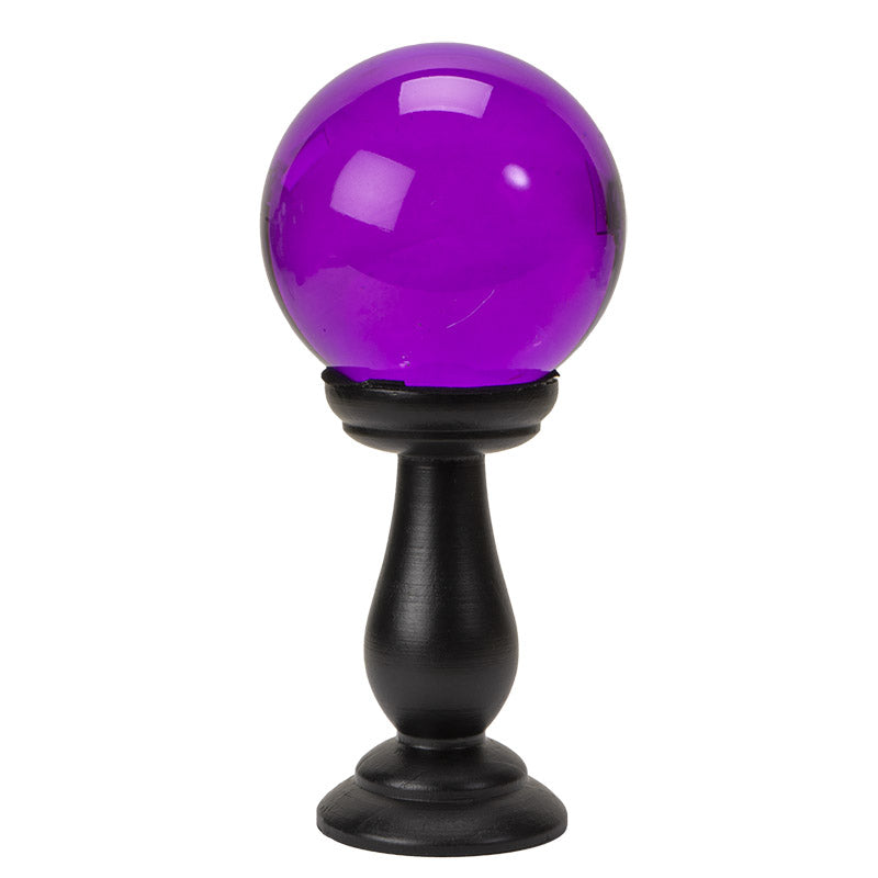 Small Purple Crystal Ball on Stand