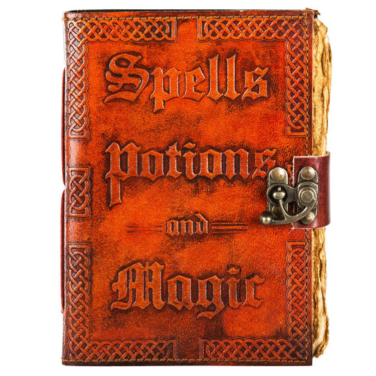 Spells, Potion, and Magic Leather Journal