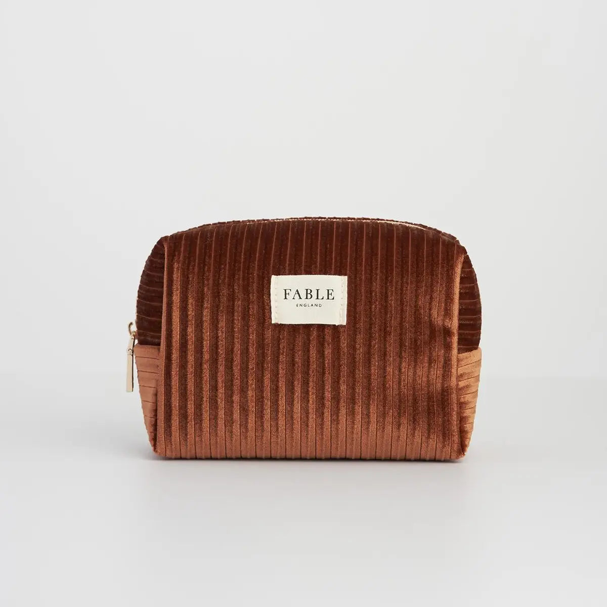 Fable Rust Corduroy Velvet Cosmetics Pouch