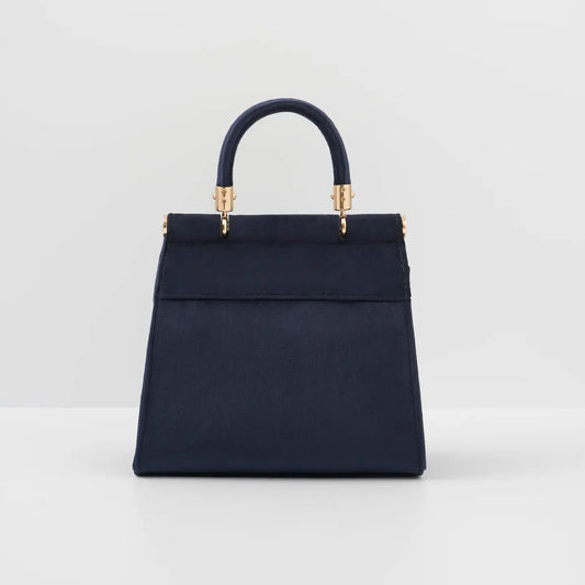 Blackbird Navy Mini Velvet Tote