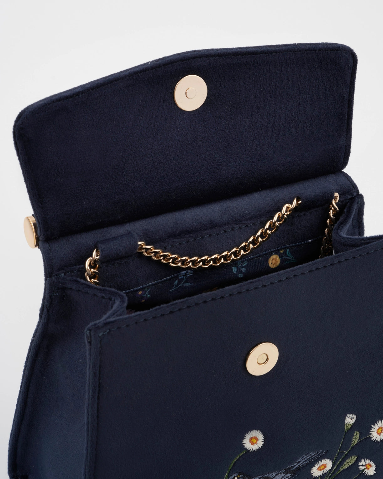 Blackbird Navy Mini Velvet Tote