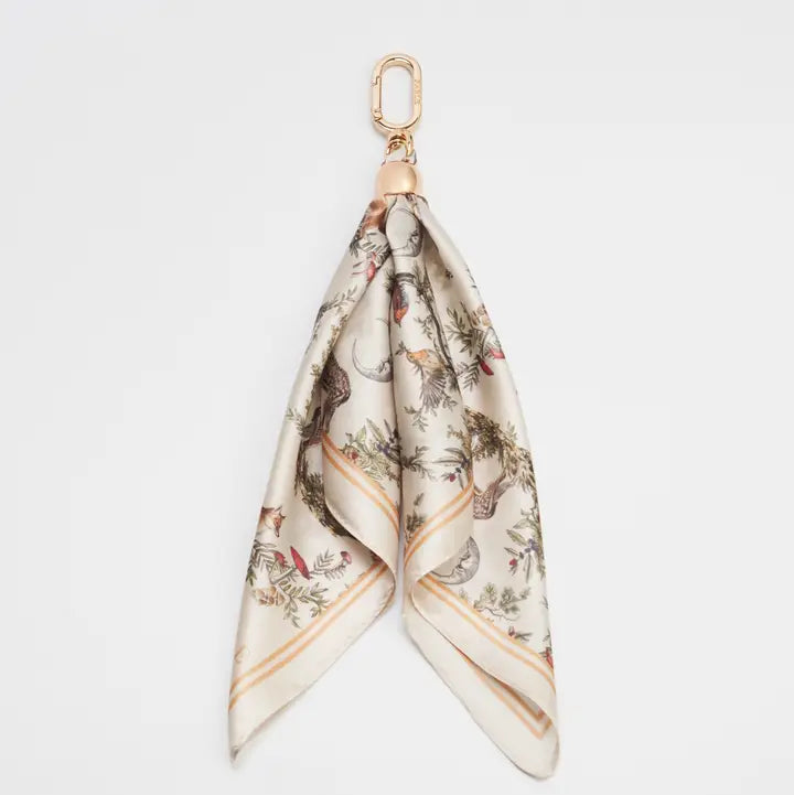 Scarf Bag Charm in Ivory Into the Woods