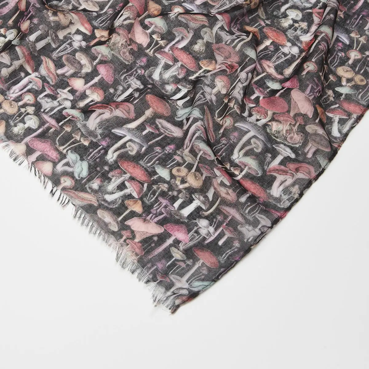 Fable Magical Mushroom Black Lightweight Scarf