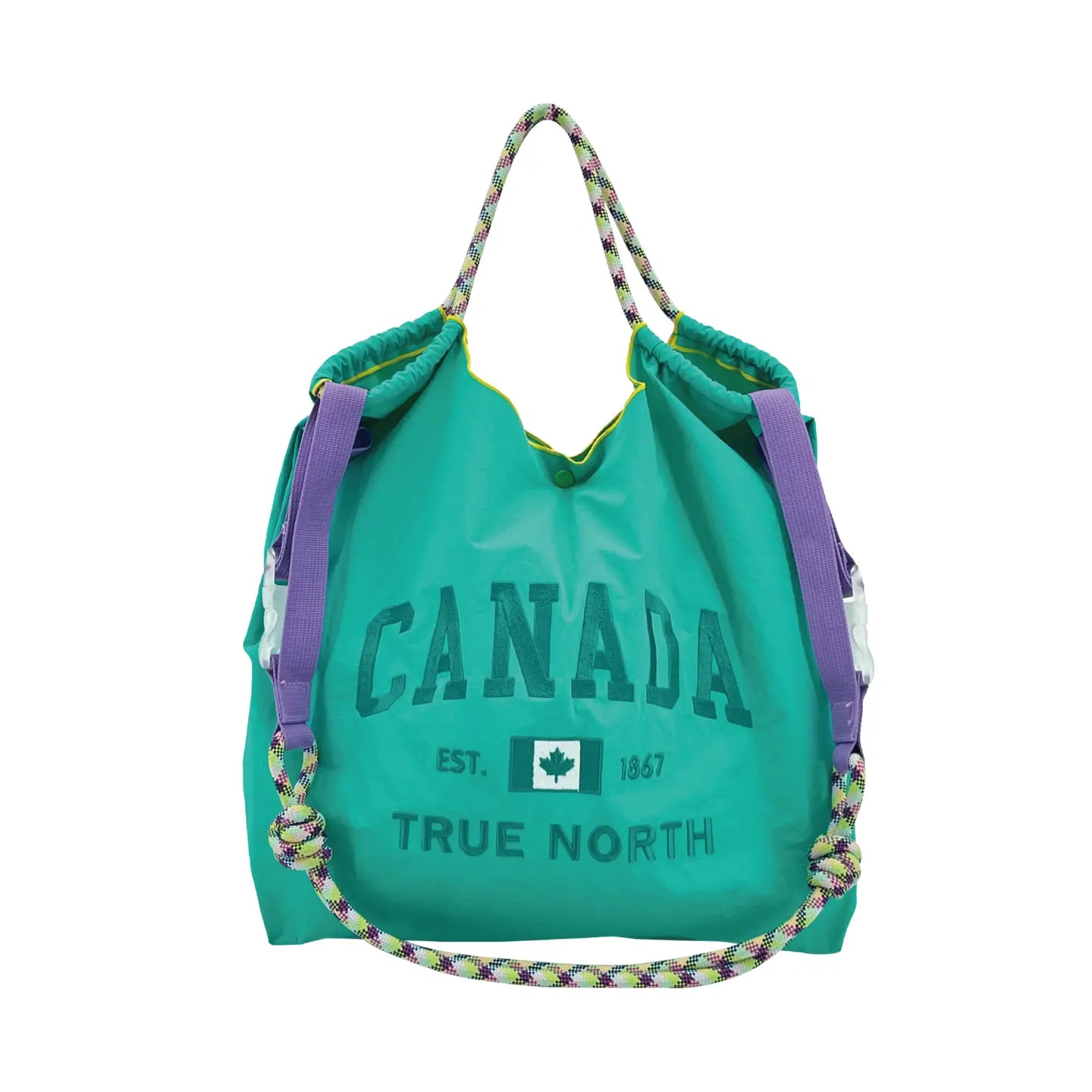 Canada True North Embroidered Travel Shoulder Bag Adventure Tote