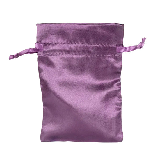 Purple Satin Draw String Bag