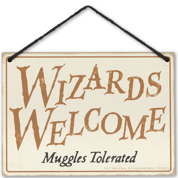 Wizards Welcome Double Sided Wall Decor With Hanger