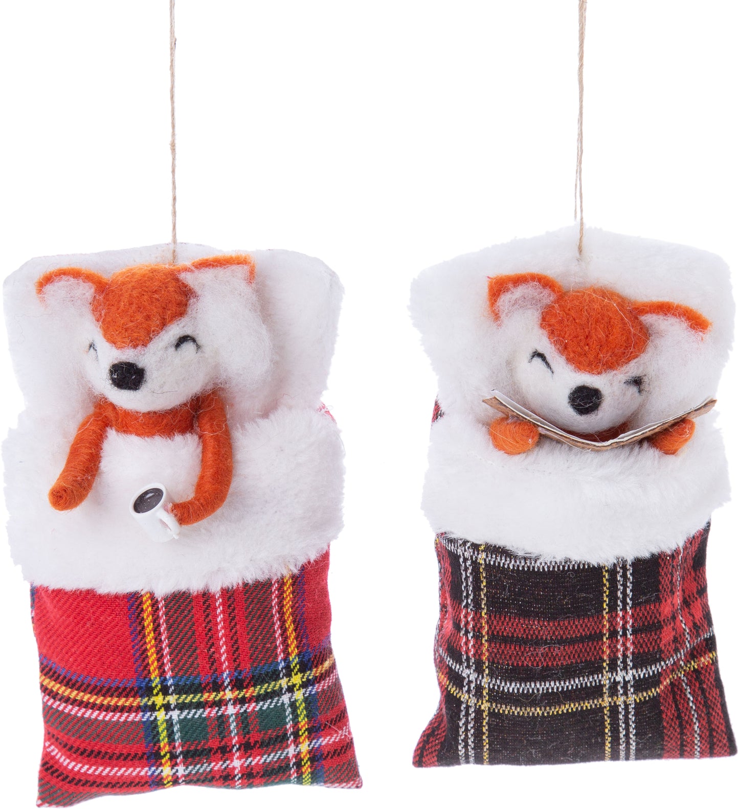 Fox in Sleeping Bag Ornament