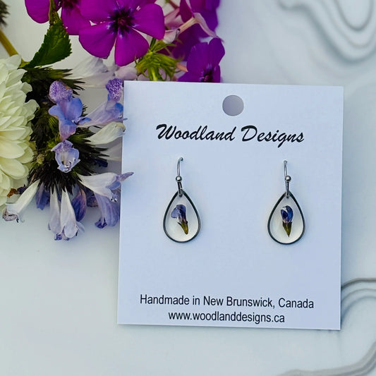 Blue Sage - Teardrop Hook Earrings