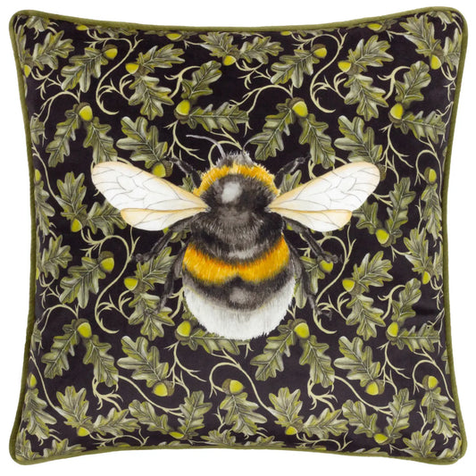 Braywick Orville Bee Printed Velvet Cushion