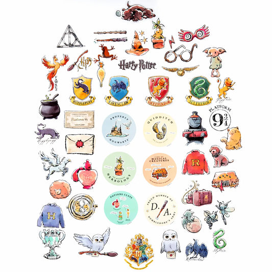 Harry Potter Clear Watercolor Decals