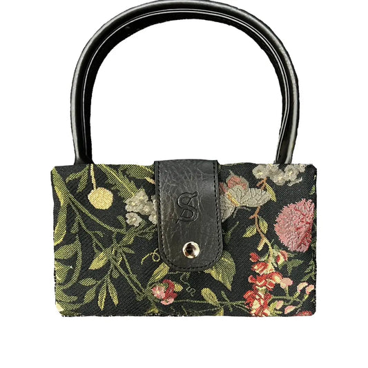 Morning Garden Black Folding Bag
