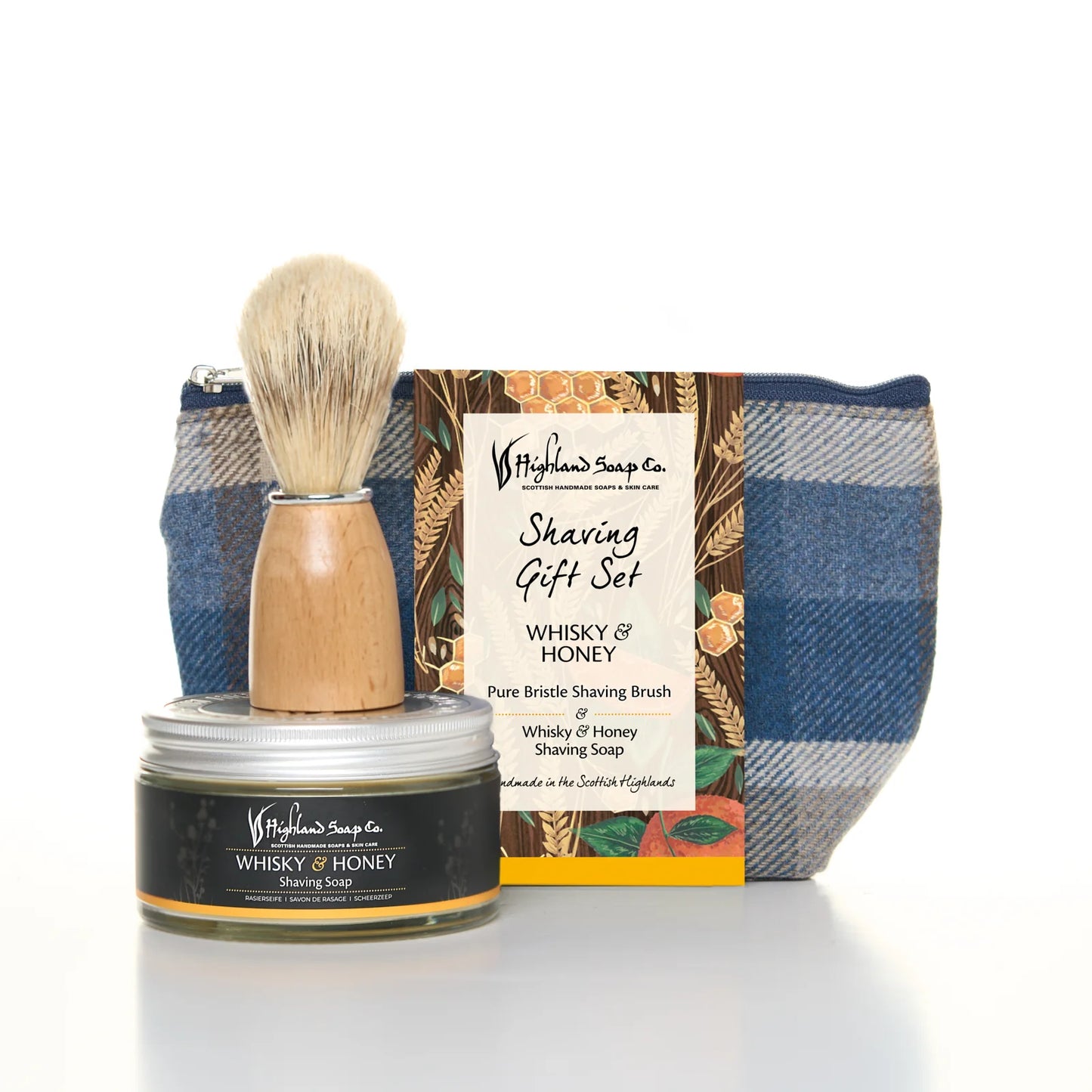 Highland Soap Co. Whiskey & Honey Shaving Gift Set