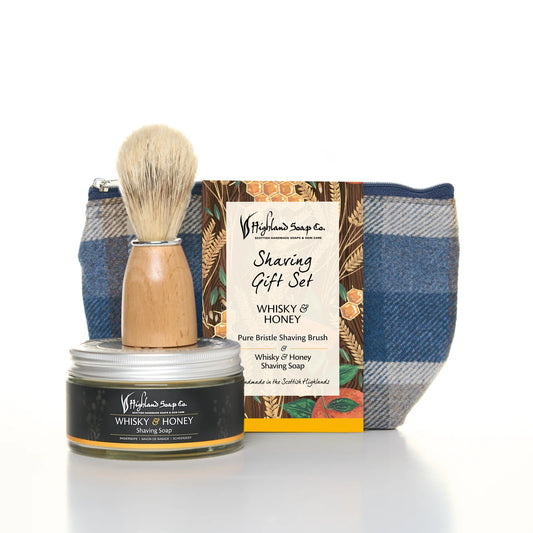 Highland Soap Co. Whiskey & Honey Shaving Gift Set