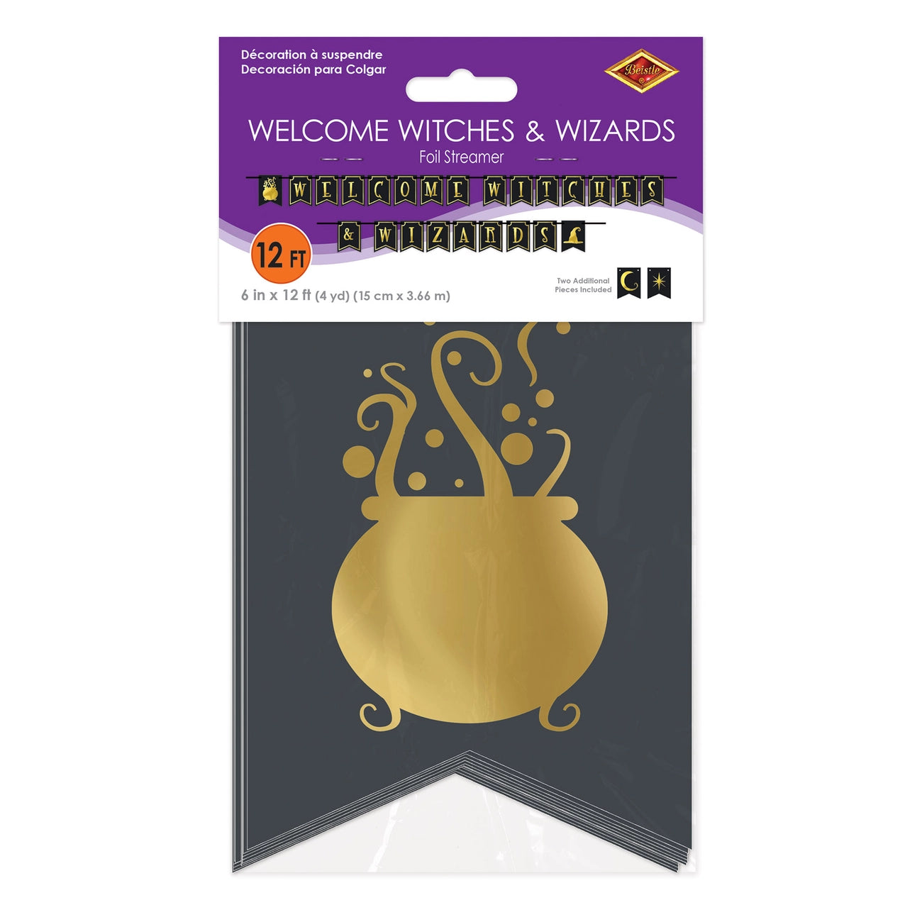 Foil "Welcome Witches & Wizards" Banner