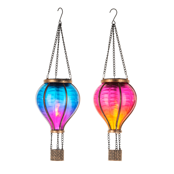 Small Solar Flickering Light Up Hot Air Balloon
