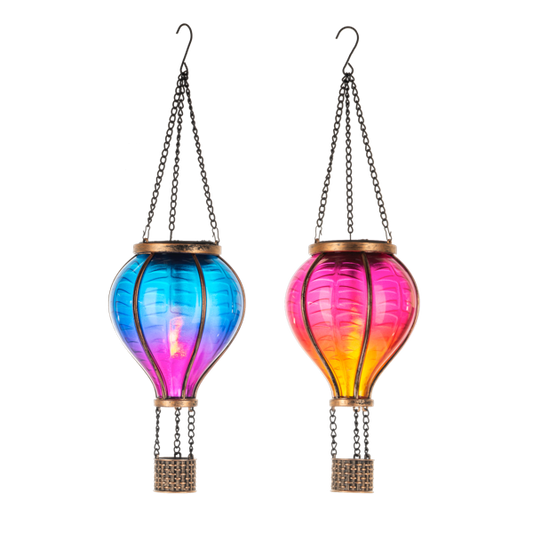 Small Solar Flickering Light Up Hot Air Balloon