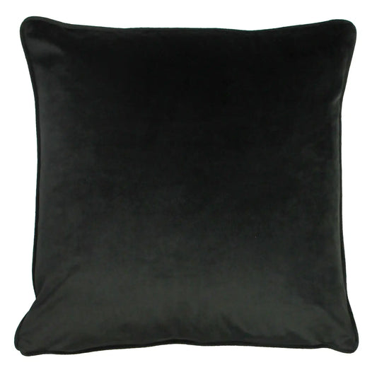 Midnight Garden Bird Velvet Green Cushion