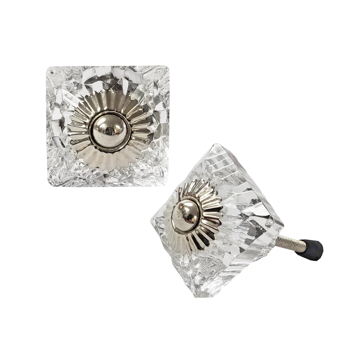 Cherie Knob, Clear, Glass