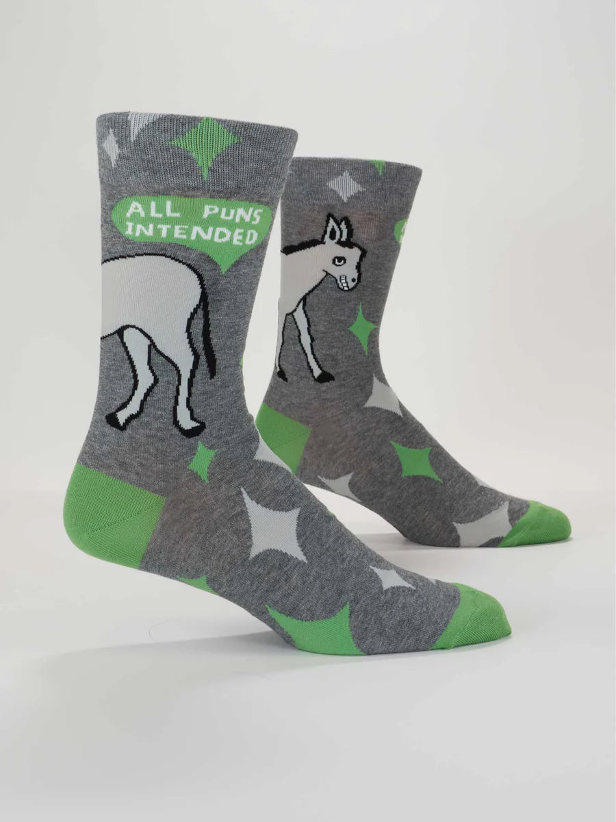 Men’s Crew Socks - Blue Q