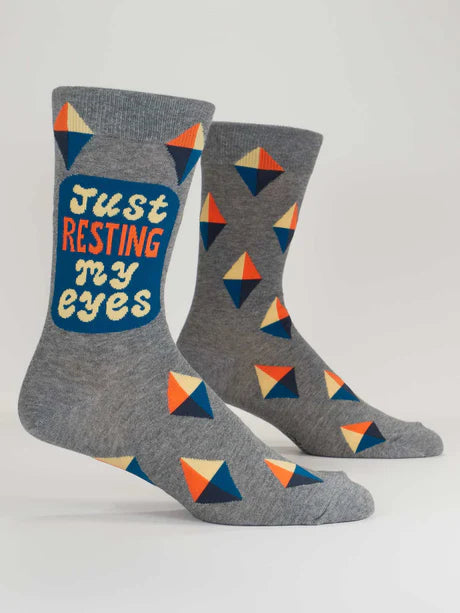 Men’s Crew Socks - Blue Q