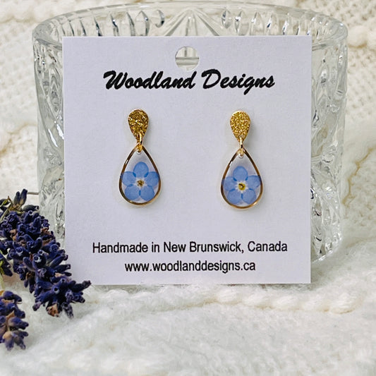 Forget-Me-Not Double Teardrop Earrings