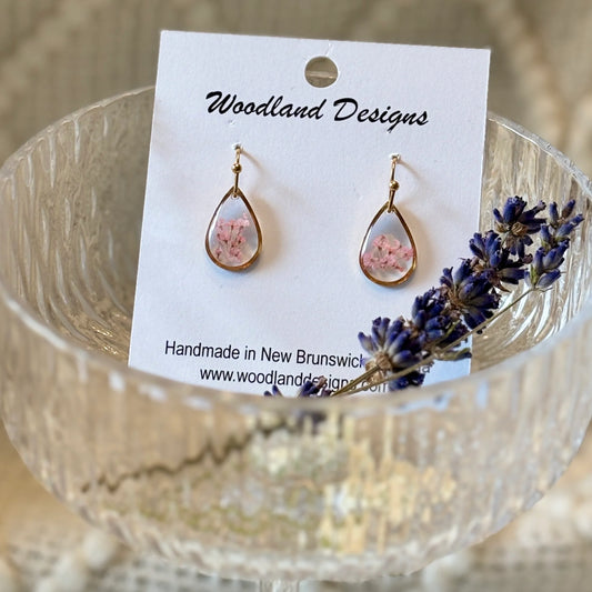 Queen Anne's Lace Teardrop Hook Earrings