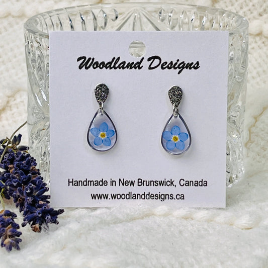 Forget-Me-Not Double Teardrop Earrings