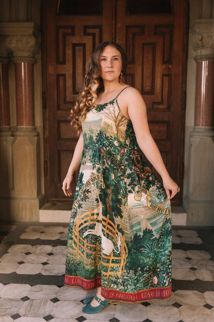 Wildheart Bohéme Long Maxi Slip Dress with Unicorn & Castle by Market of Stars