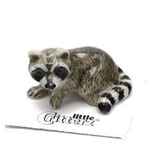 Raccoon "Bandit" Miniature Porcelain Figurine