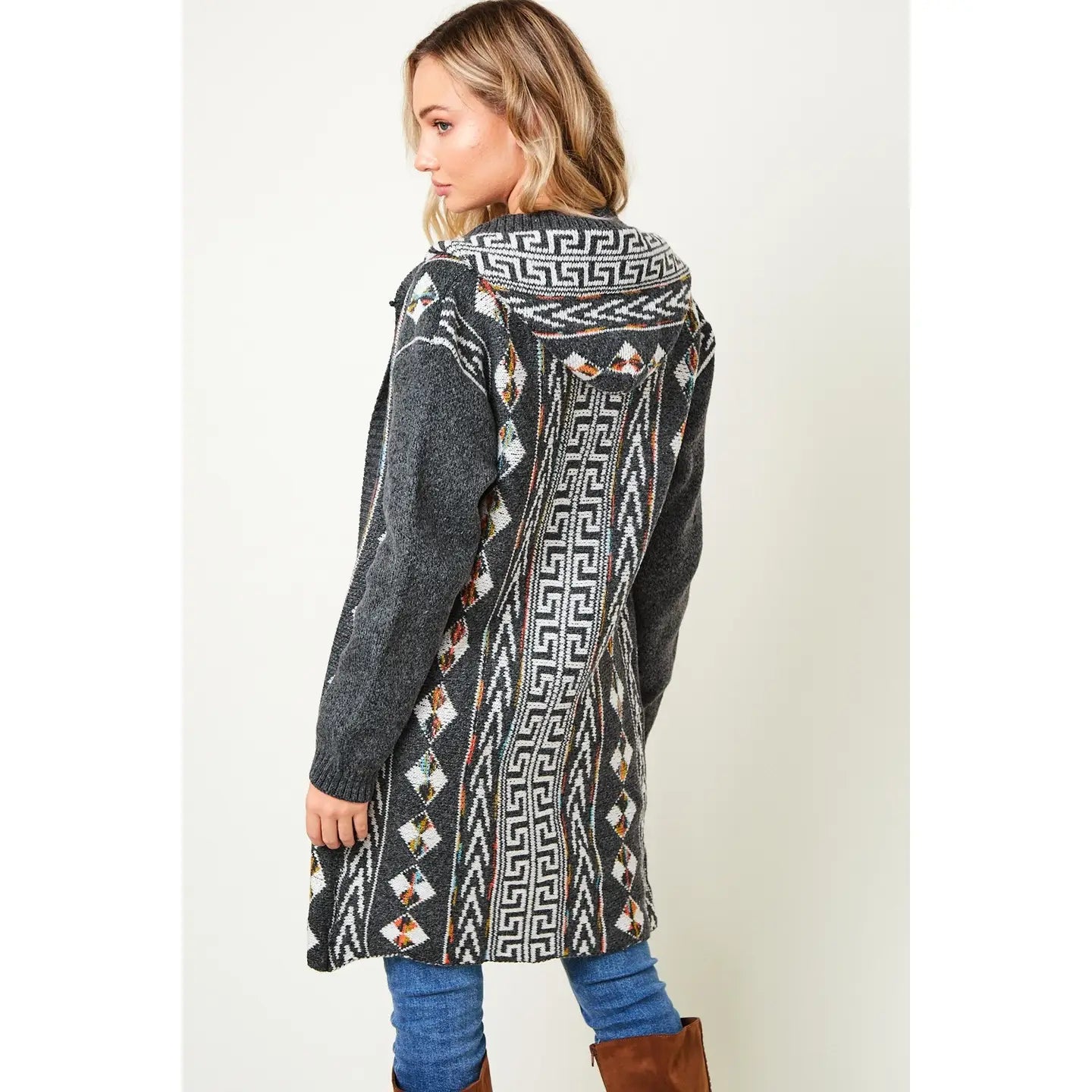 Long Sleeve Open Front Hoodie Cardigan