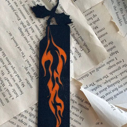 Dragon With Flame Book Mark