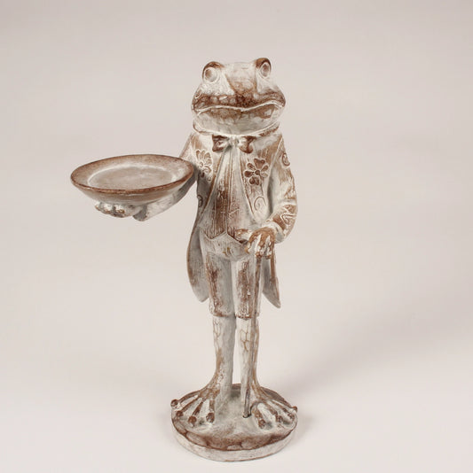 Frog Holding Tray Figure