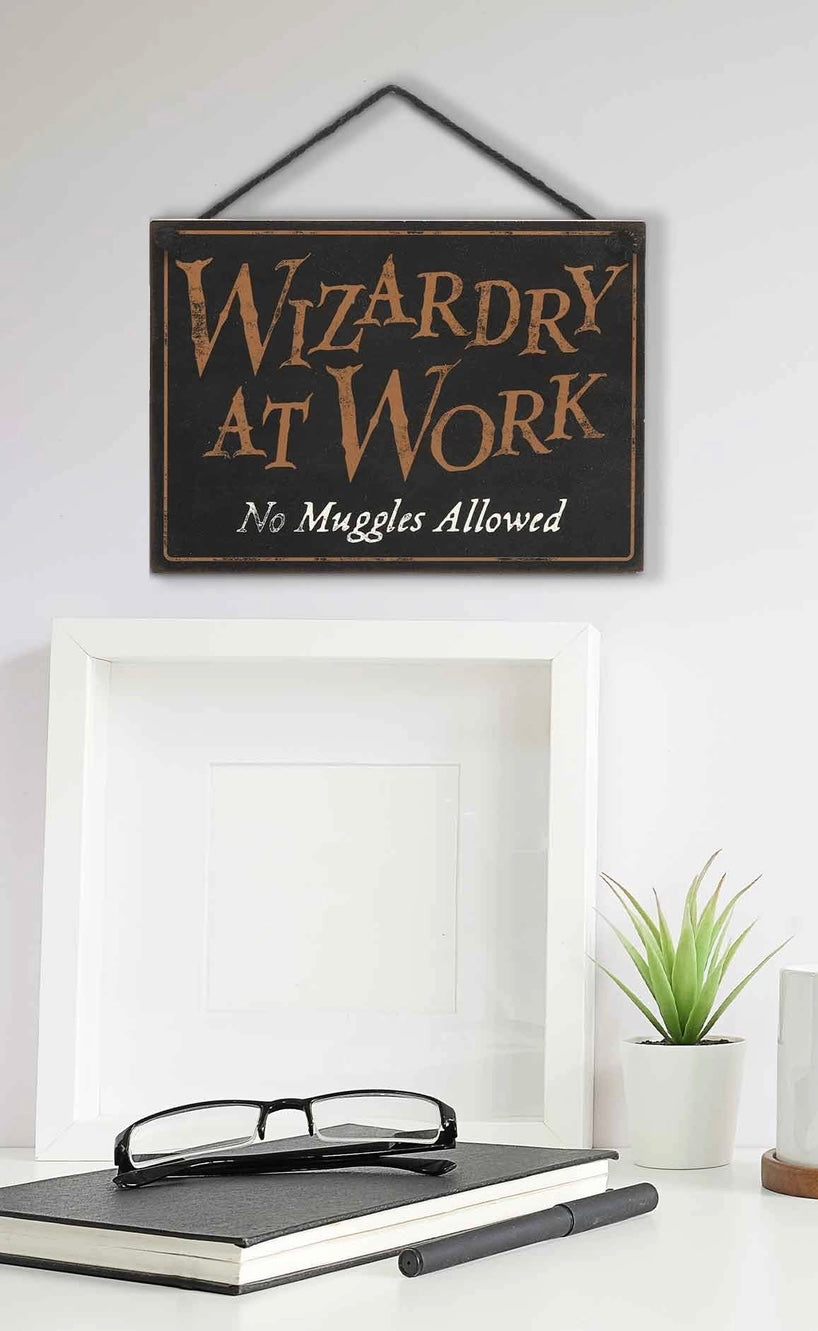 Wizards Welcome Double Sided Wall Decor With Hanger
