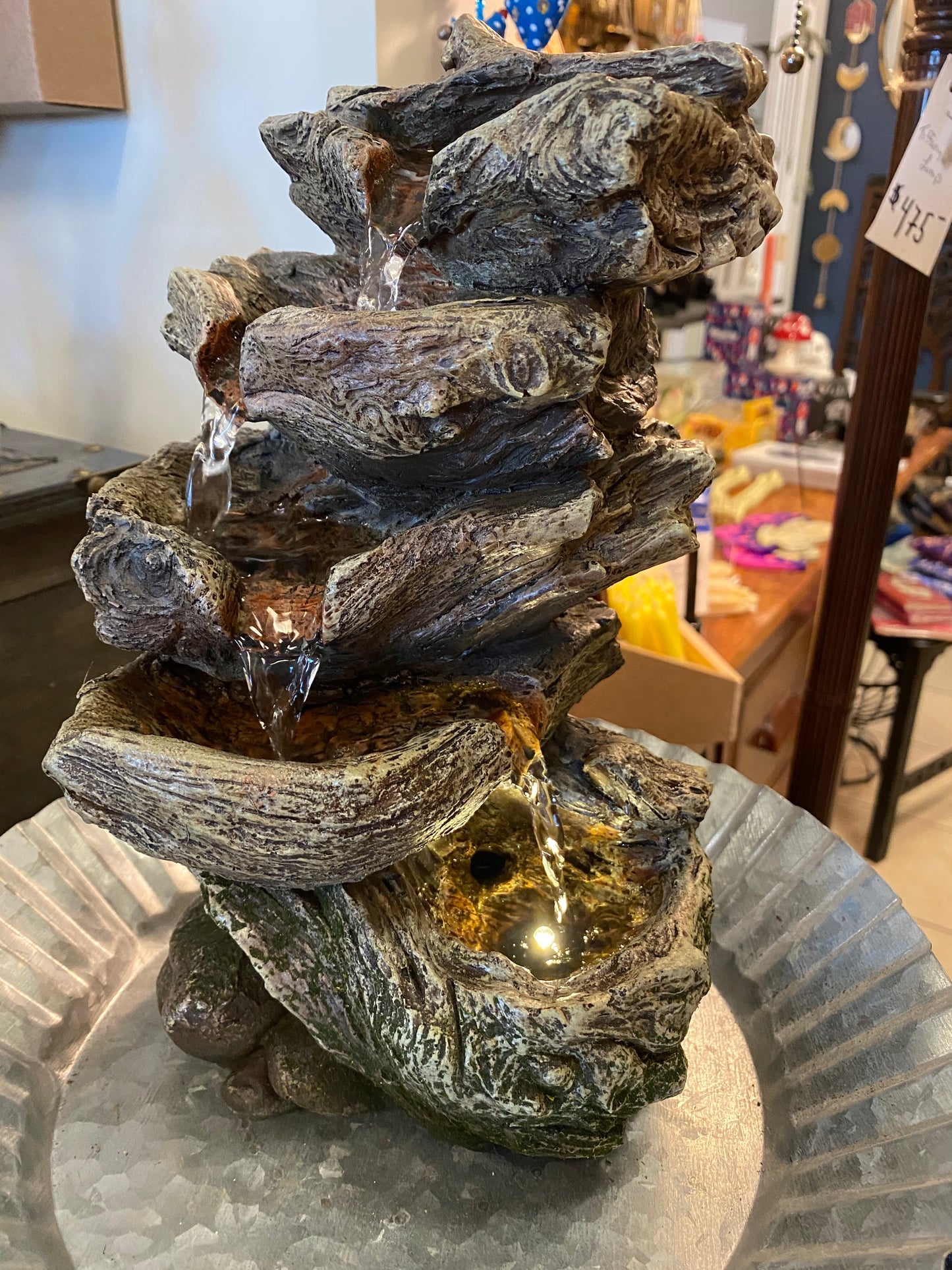 Multi Level Logs Led Fountain