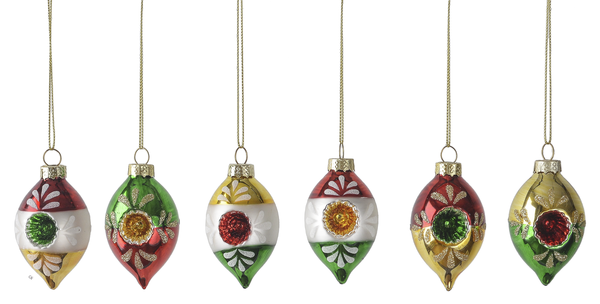 Set of Witches Eye Glass Tree Ornaments