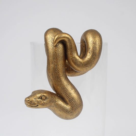 Gold Resin Snake Pot Hanger