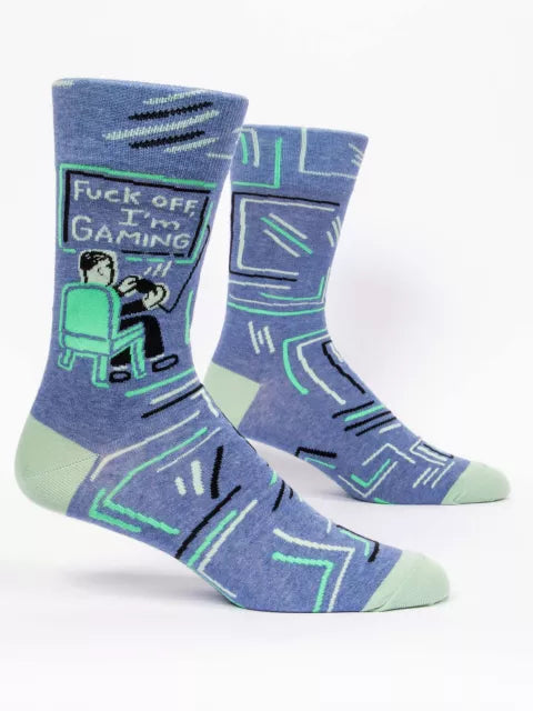 Men’s Crew Socks - Blue Q