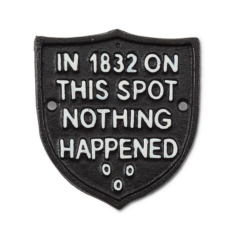 On This Spot Shield Sign