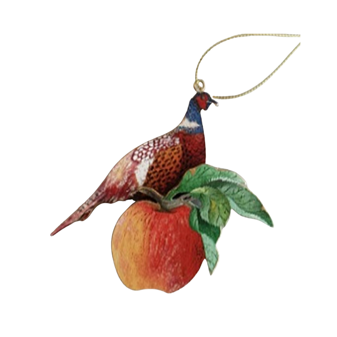 Printed Wood Gold edge and double sided Ornament 4"