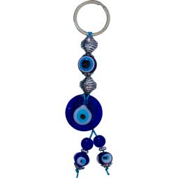 Evil Eye Talisman Key Ring - Eye Beaded Tassels