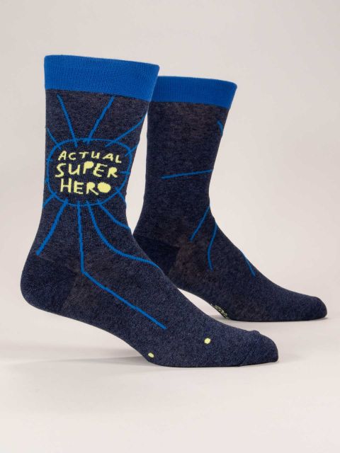 Men’s Crew Socks - Blue Q