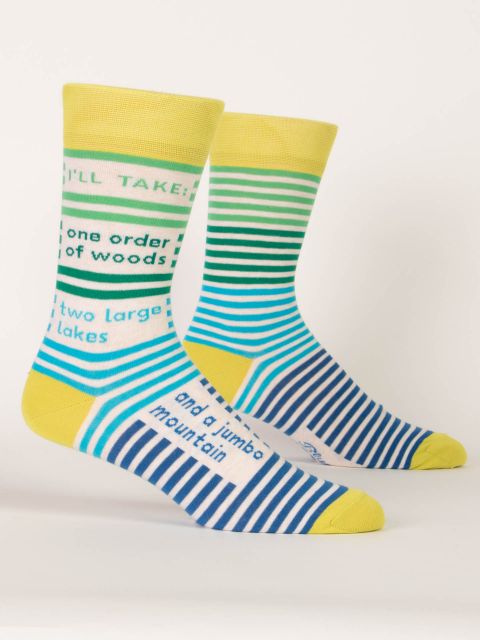 Men’s Crew Socks - Blue Q