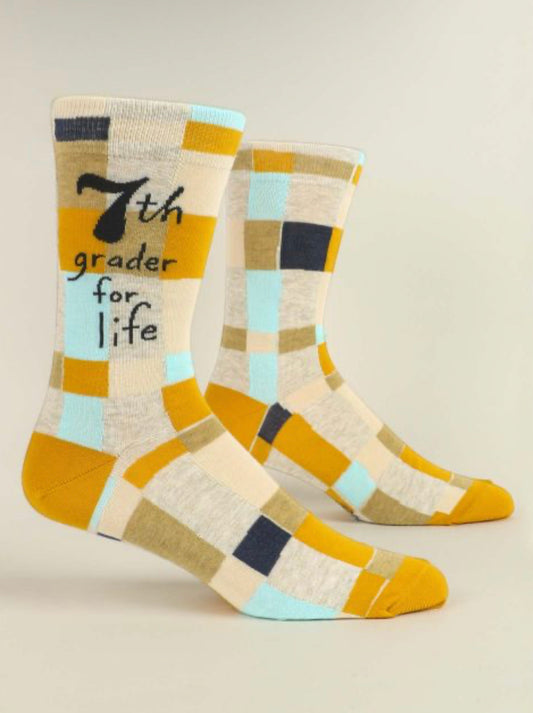 Men’s Crew Socks - Blue Q