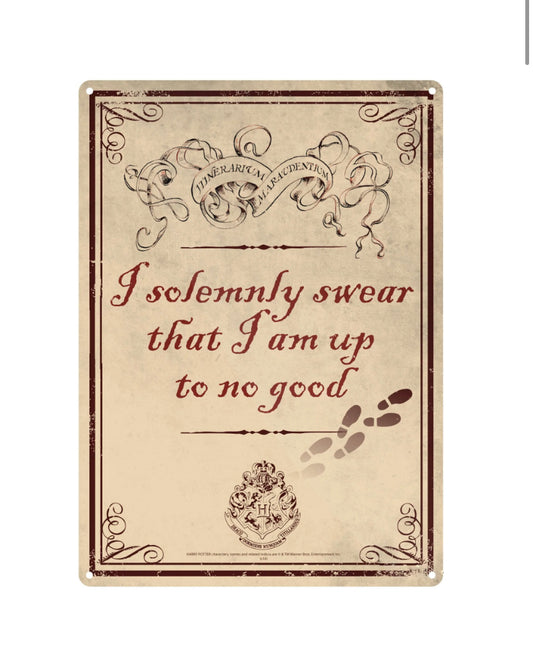 Harry Potter Tin Sign - Up to no Good