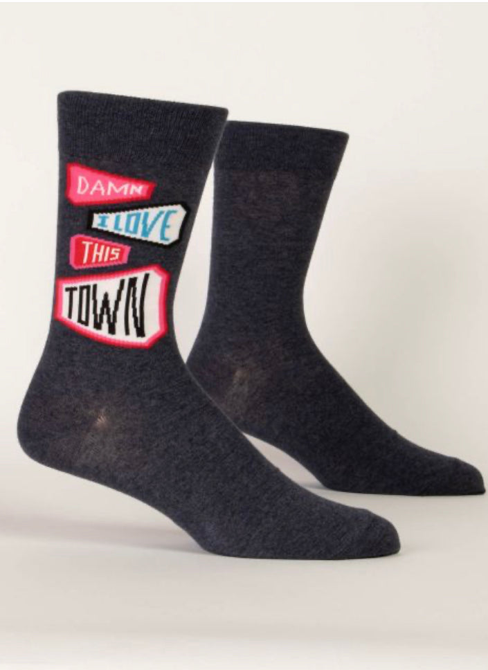 Men’s Crew Socks - Blue Q