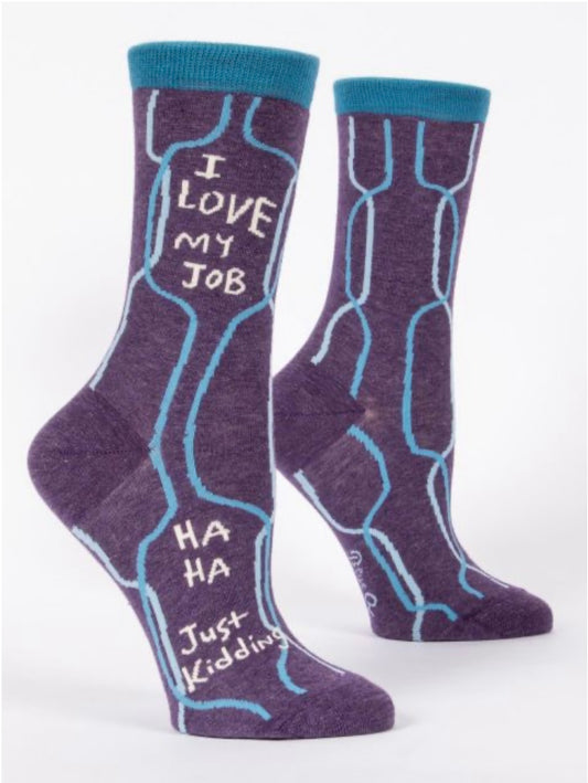 Women’s Crew Socks - Blue Q