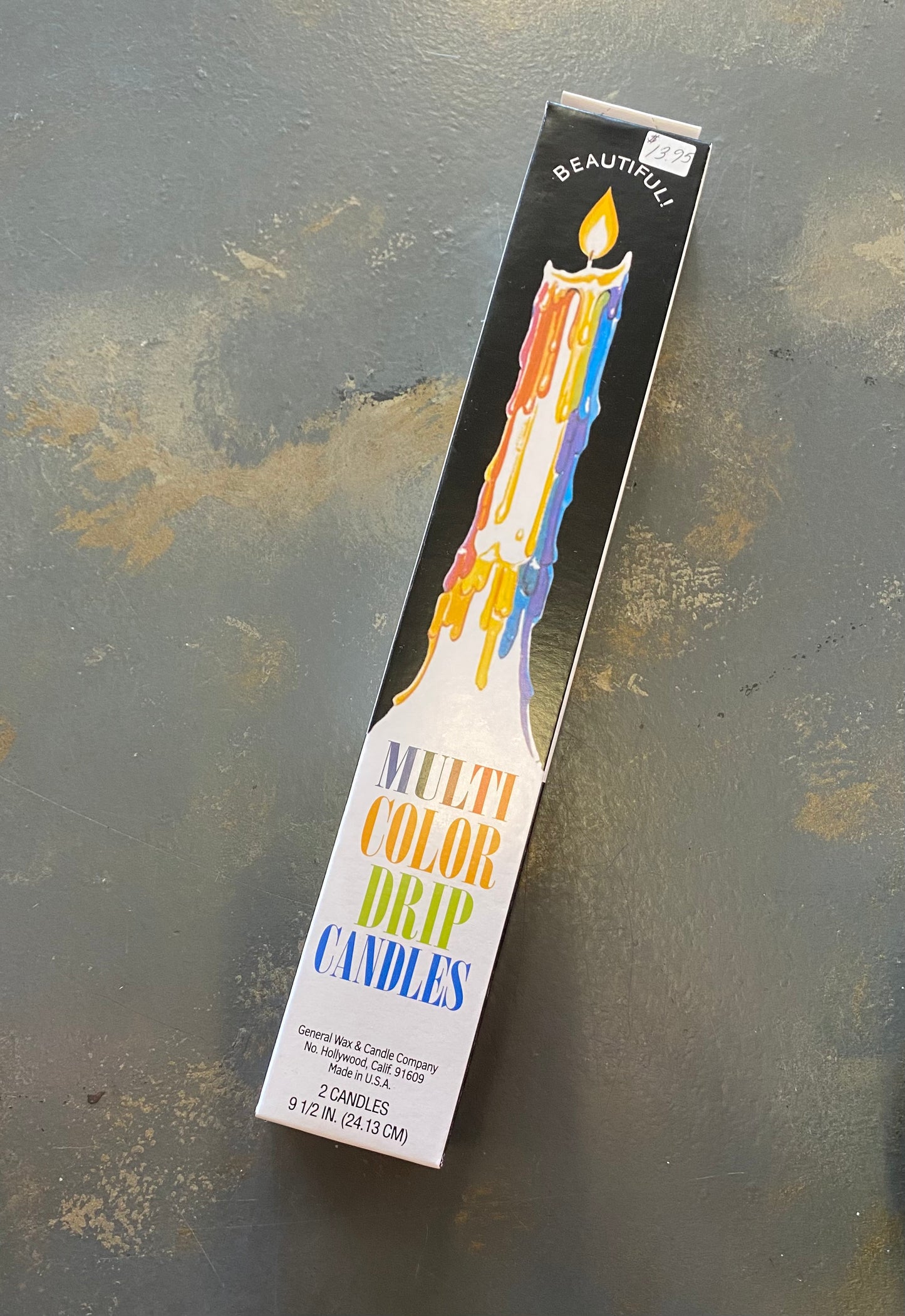 Multicolour drip candles