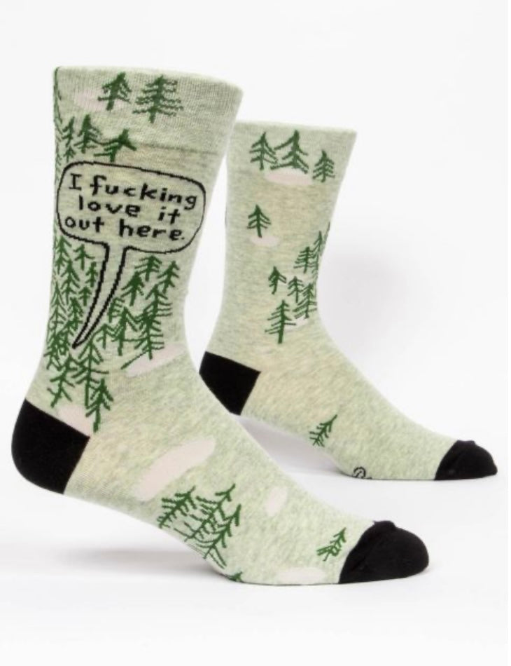 Men’s Crew Socks - Blue Q
