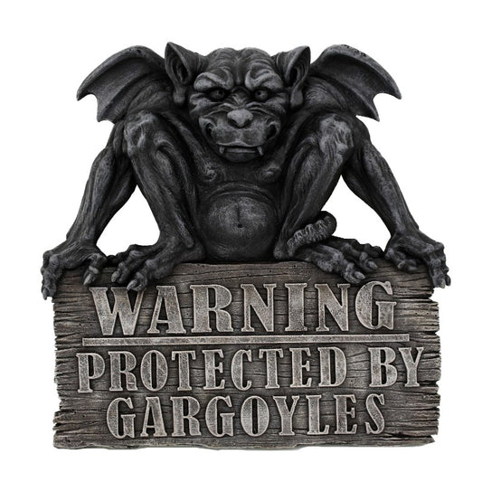 Protected by Gargoyle Warning Sign